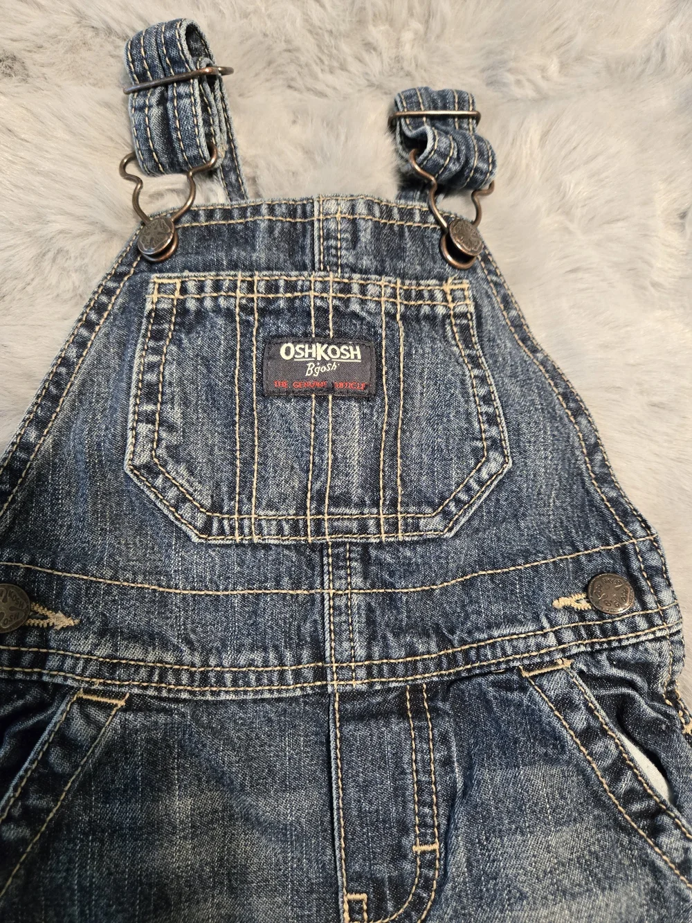 OshKosh B'gosh Medium Wash Carpenter Overalls 12M